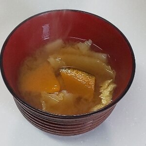 白菜とかぼちゃの味噌汁